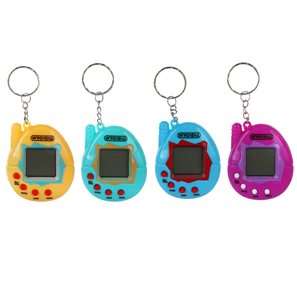 ИГРОЛЕНД Игрушка "Электронное животное", 2AG13, пластик, 4,8х6см, 4 цвета, арт.№ 214-026