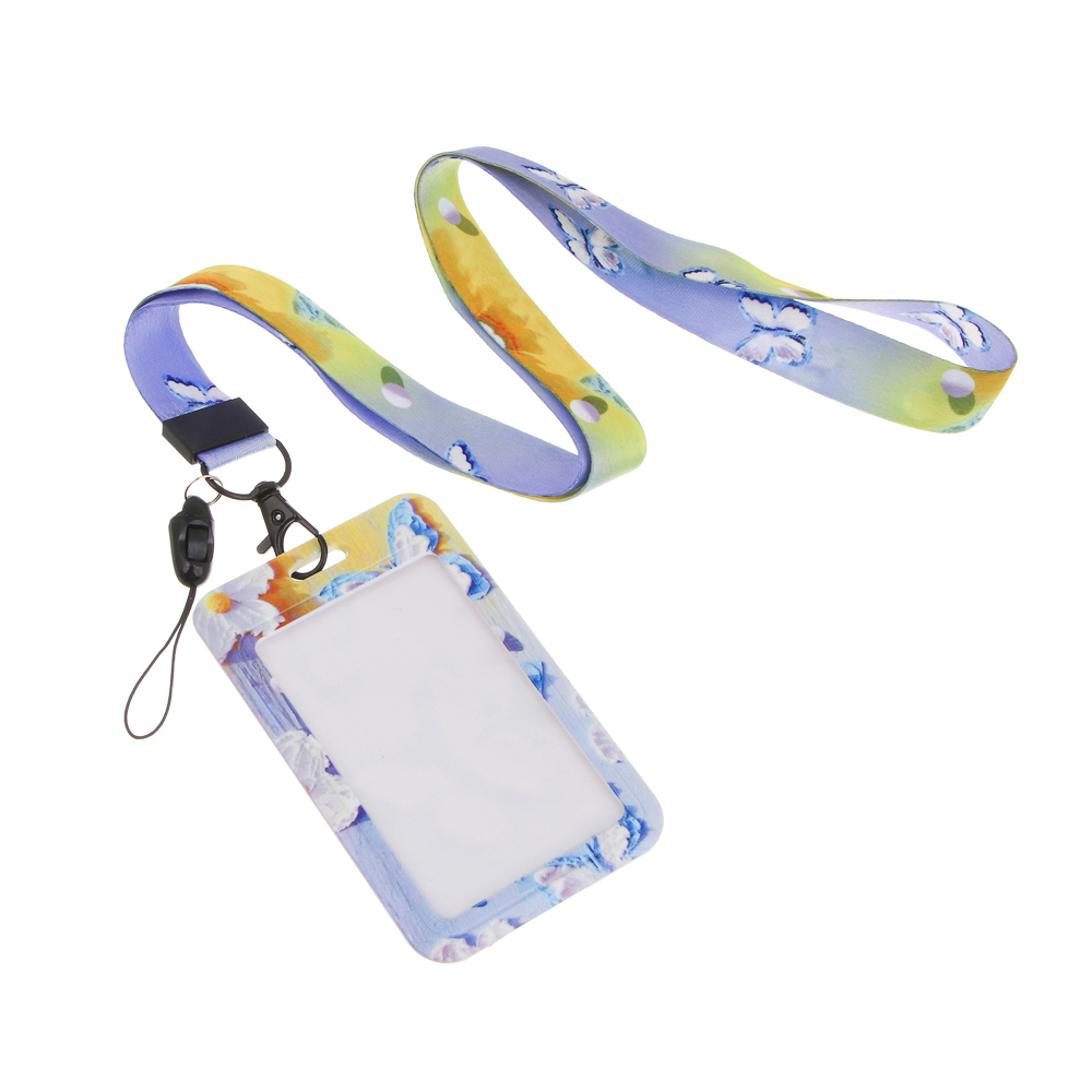 Чехол брелок для пропуска тм ЮL Funny на ленте, пластик, металл, 11х7см, 4 дизайна, арт.№ 334-156