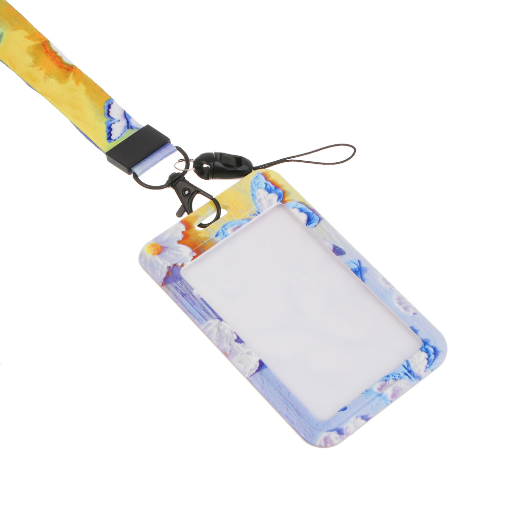 Чехол брелок для пропуска тм ЮL Funny на ленте, пластик, металл, 11х7см, 4 дизайна, арт.№ 334-156