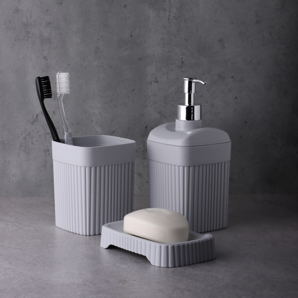 Мыльница "Velvet" 138х87х25 мм, светло-серый флэк, арт.№ 463-469