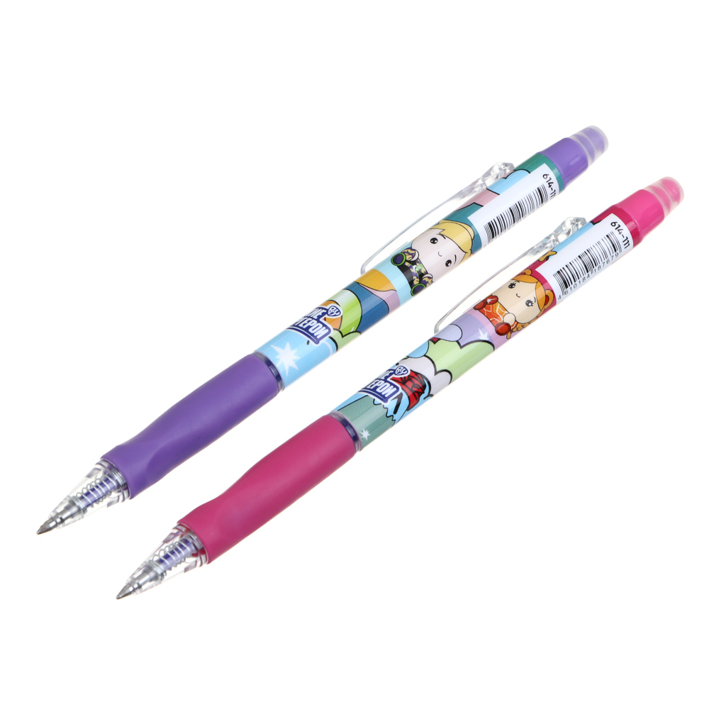 FLOMIK Авторучка гелевая "пиши-стирай" синяя, 0,6 мм, 2 дизайна, арт.№ 614-111