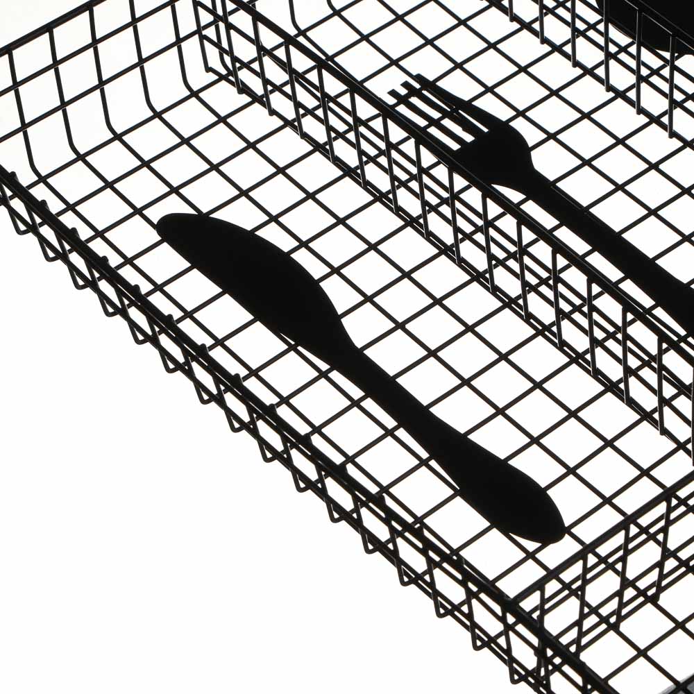 Лоток для столовых приборов тм VETTA Кухня, 4 секции, 32х26х4,5, металл, арт.№ 485-117