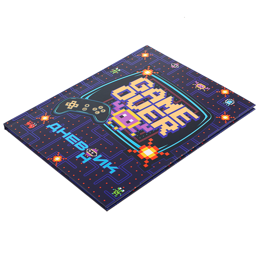 Гейм Овер / Котик с крыльями Дневник школьный, твердая обложка 7БЦ, выборочный лак, 48 листов, арт.№ 564-084