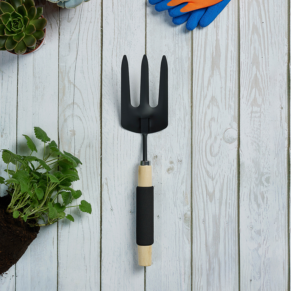 INBLOOM Вилка садовая, 36x8см, дерево, поролон, металл, арт.№ 181-040
