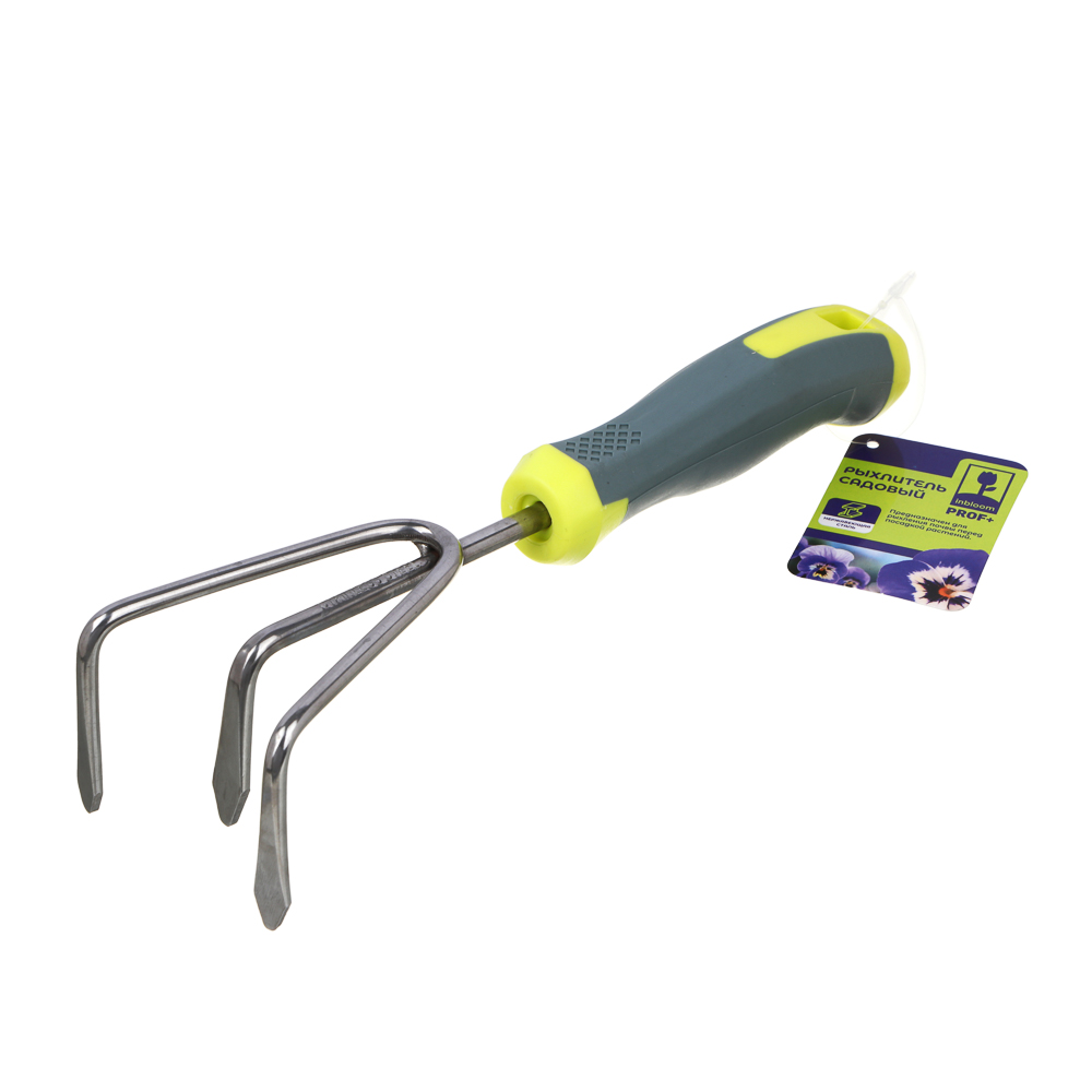 INBLOOM PROF+ Рыхлитель садовый, 28см, нерж. сталь, PP, TPR, арт.№ 181-042