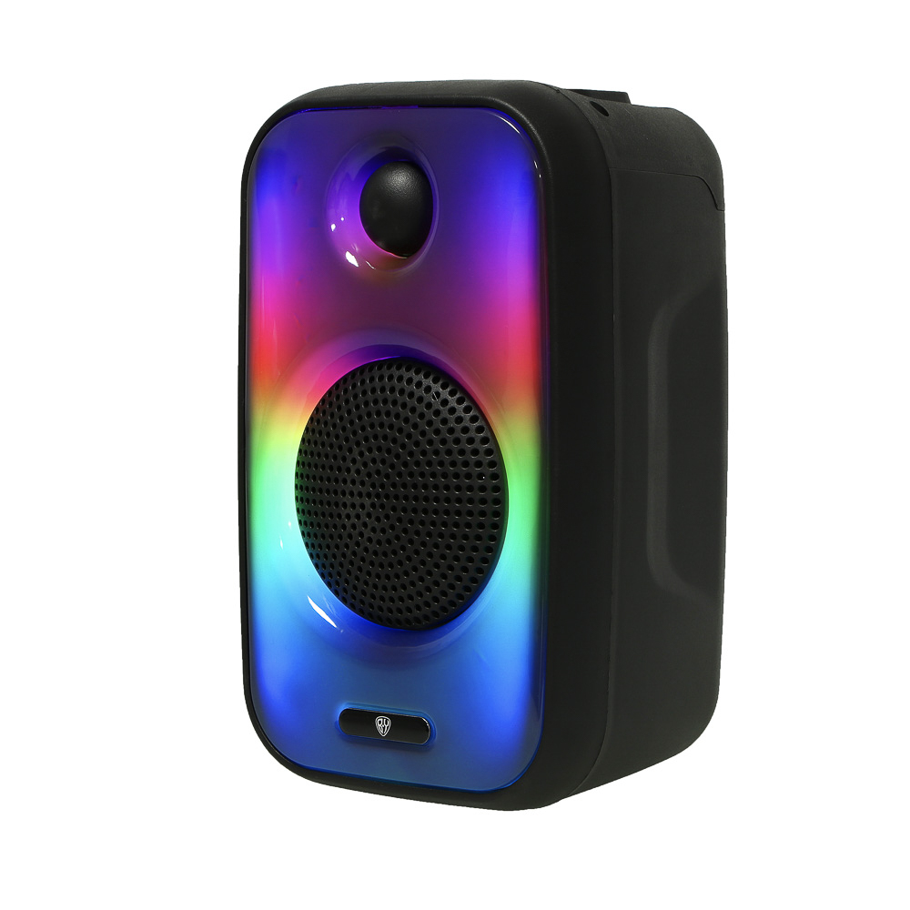 Колонка беспроводная BY VibeBox, 8 Вт,подсветка,2000мАч,USB,EQ,microSD,ВШГ 26x16x14см, черный, арт.№ 443-108