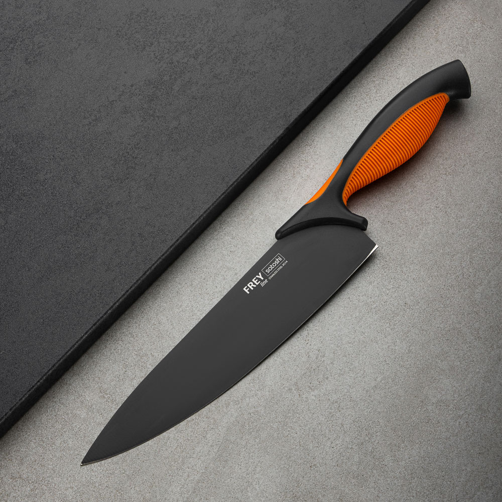 SATOSHI Фрей Нож кухонный шеф 20см, нерж.сталь с антиналипающим покрытием, арт.№ 803-292