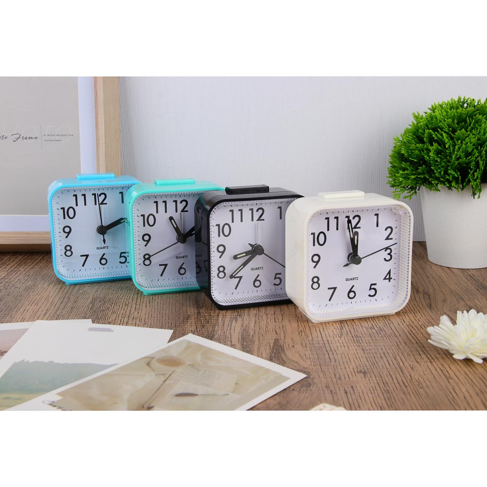 LADECOR CHRONO Будильник c подсветкой, 1*АА, 8x4,2x8 см, пластик, 4 цвета, арт.№ 529-045