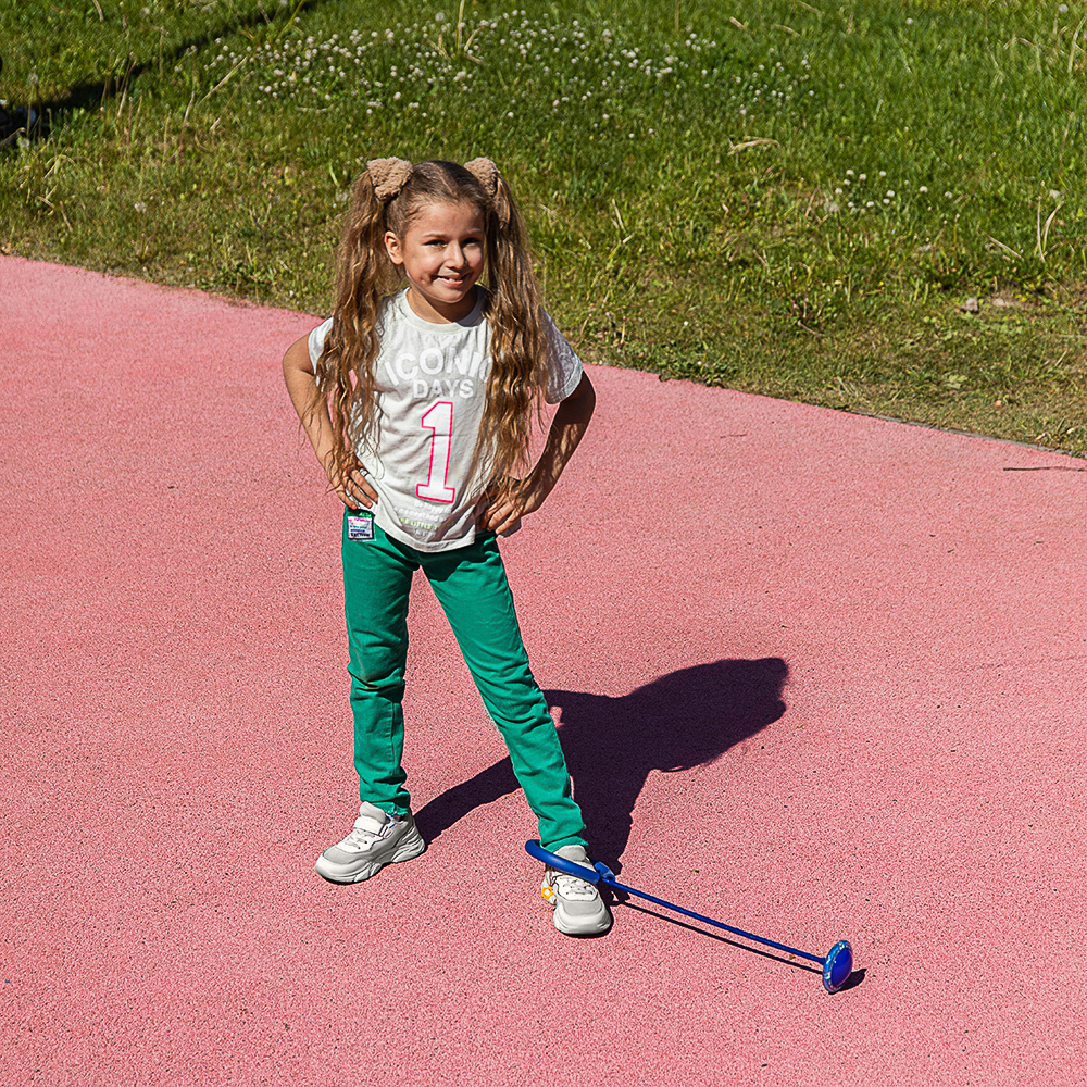 SILAPRO Нейроскакалка на ногу со светящимся роликом, PA,PP,PVC,PU,61x15x9см, 5 цветов, арт.№ 134-194