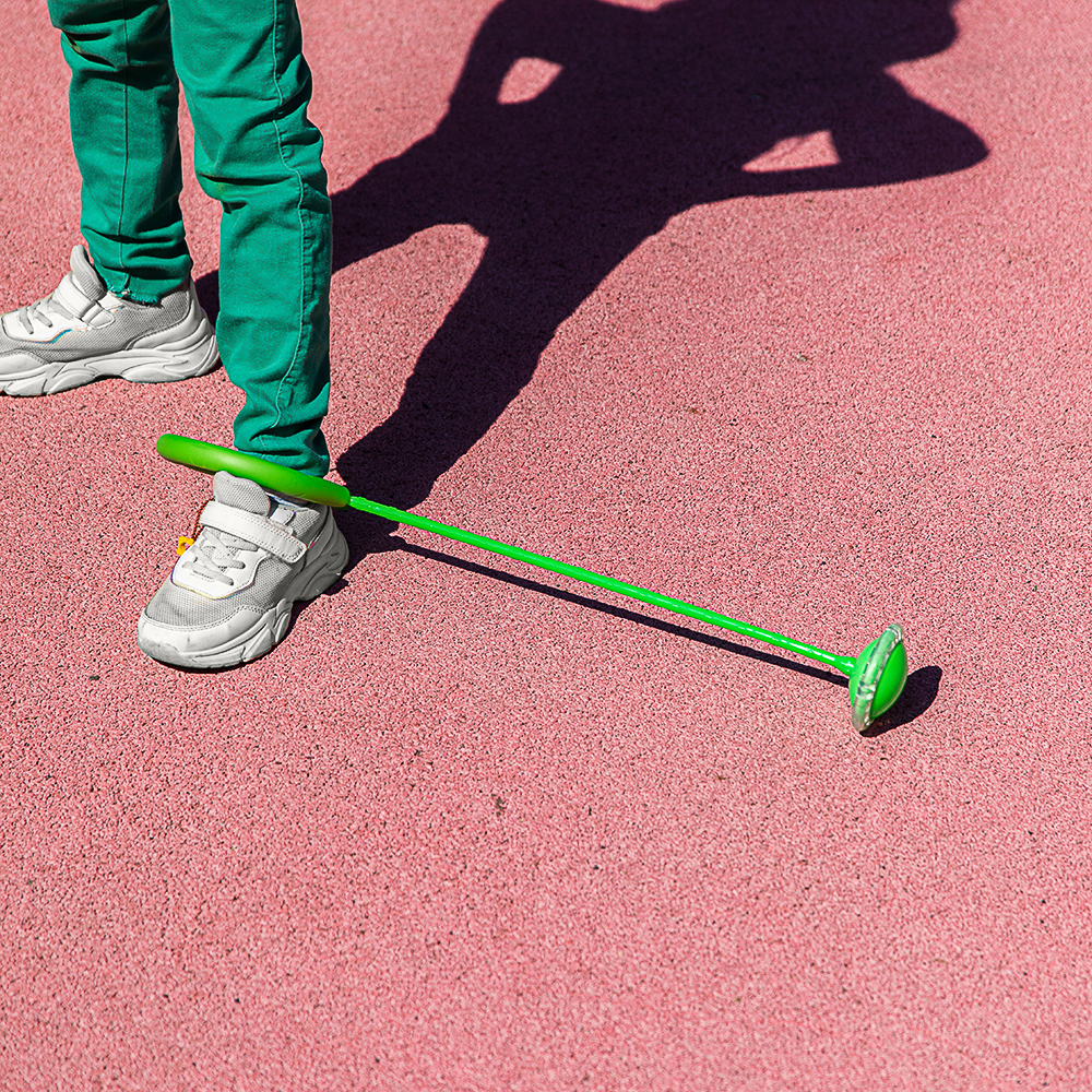 SILAPRO Нейроскакалка на ногу со светящимся роликом, PA,PP,PVC,PU,61x15x9см, 5 цветов, арт.№ 134-194