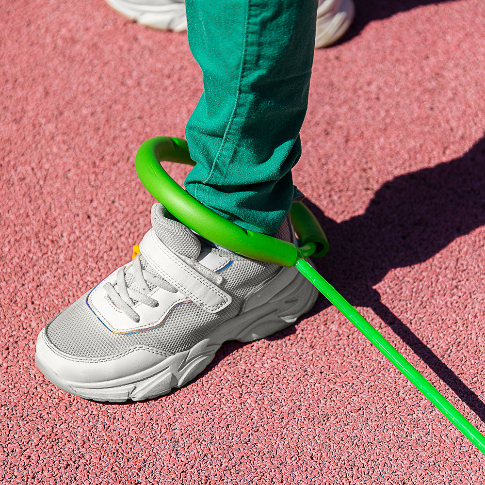 SILAPRO Нейроскакалка на ногу со светящимся роликом, PA,PP,PVC,PU,61x15x9см, 5 цветов, арт.№ 134-194