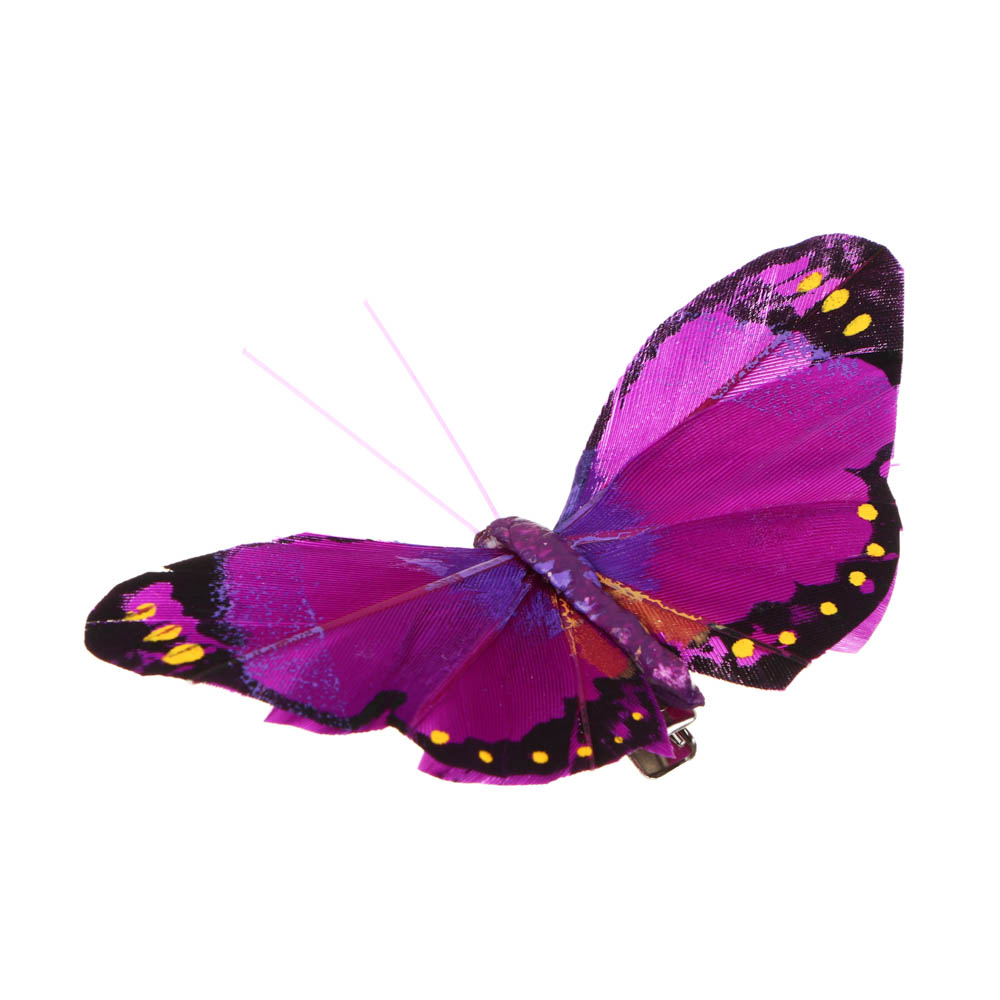 INBLOOM Бабочка декоративная Садовая на прищепке 8см, арт.№ 153-011