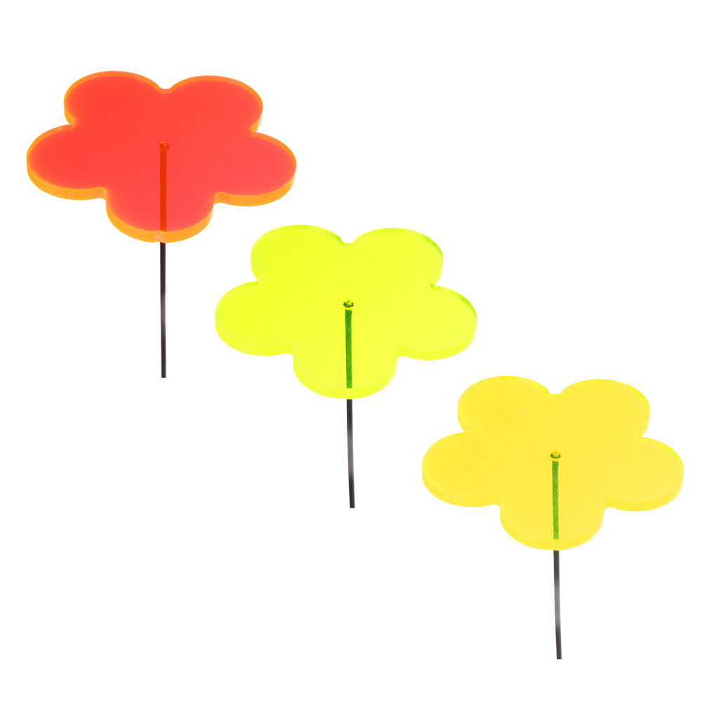 INBLOOM Фигурка декоративная на стержне Цветок 5,5x5,5x50см, акрил, металл, арт.№ 153-013