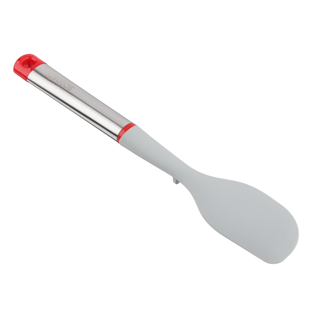 SATOSHI Премьер Лопатка узкая 31х5,8х2,7см, силикон, ручка нерж.сталь, пластик, арт.№ 881-192