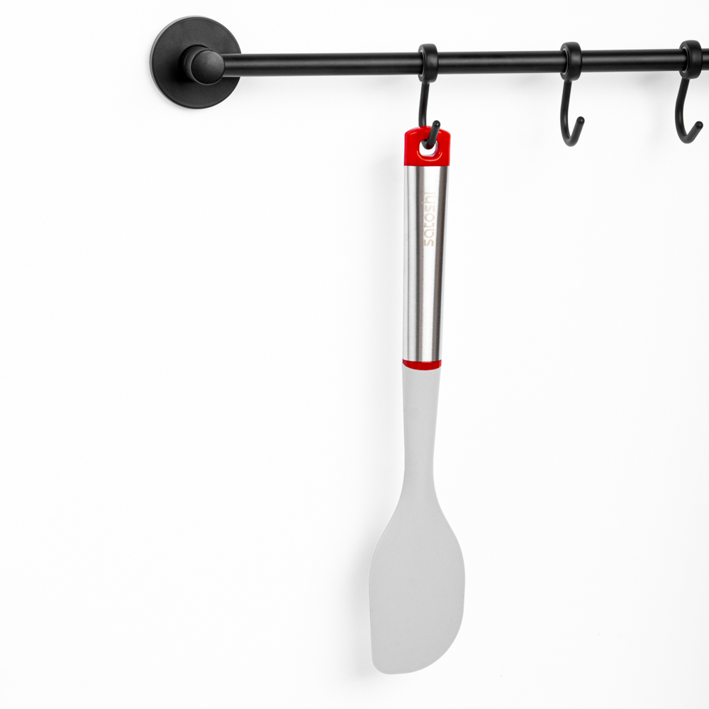 SATOSHI Премьер Лопатка узкая 31х5,8х2,7см, силикон, ручка нерж.сталь, пластик, арт.№ 881-192