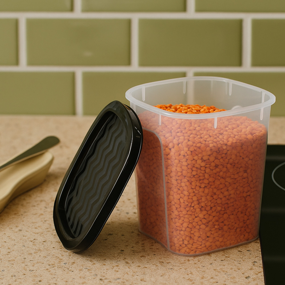 Контейнер для сыпучих продуктов НУТ квадратный 1,2 л, пластик, арт.№ 861-502