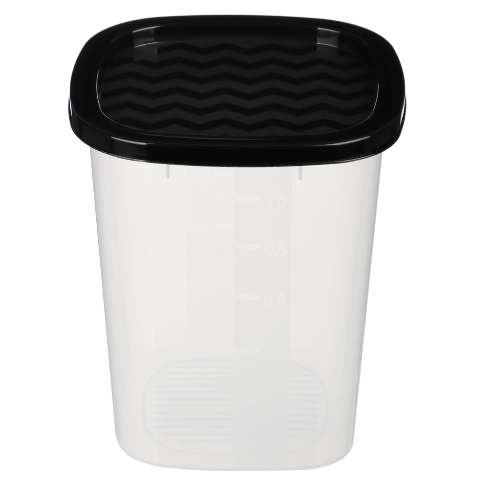 Контейнер для сыпучих продуктов НУТ квадратный 1,2 л, пластик, арт.№ 861-502