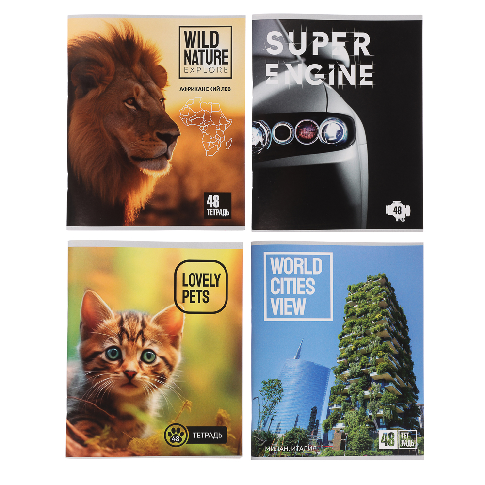 Тетрадь 48 л. ClipStudioв А5, в клетку, блок №2, обложка ватман 120 г/м2, скрепка, арт.№ 524-190