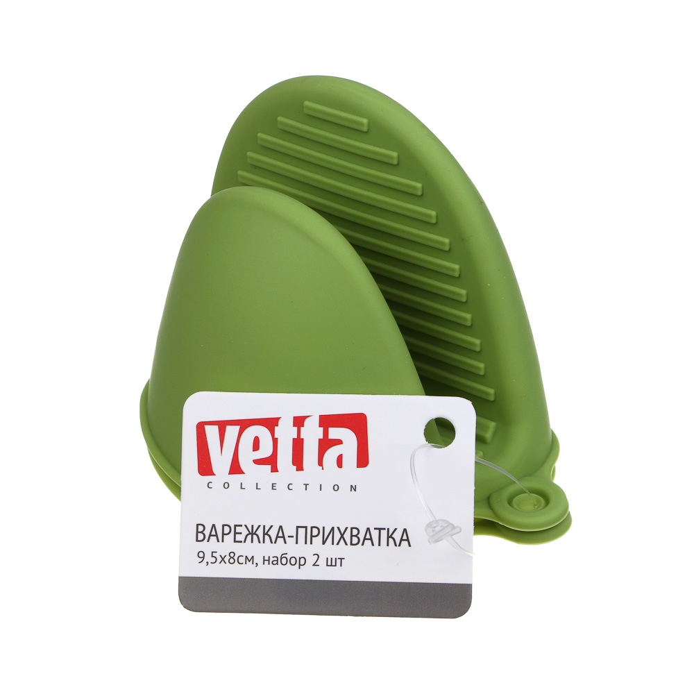 VETTA Варежка-прихватка силиконовая термостойкая, 9,5х8см, набор 2 шт, арт.№ 856-216