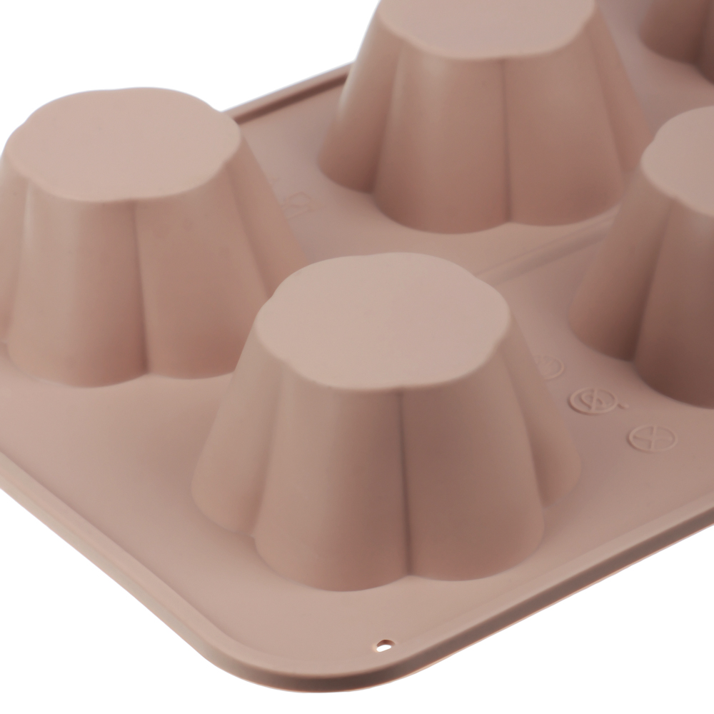 SATOSHI Алион Форма для выпечки маффинов 6 ячеек 29x17,4х3,6см, силикон, арт.№ 856-111
