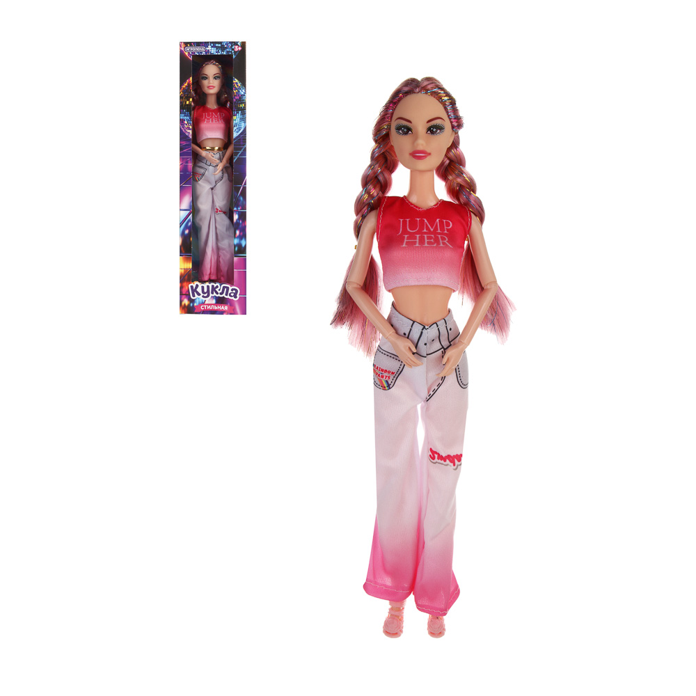 Кукла стильная шарнирная, 29 см, PP, PVC, полиэстер, 4 диз., тм ИГРОЛЕНД, арт.№ 267-916