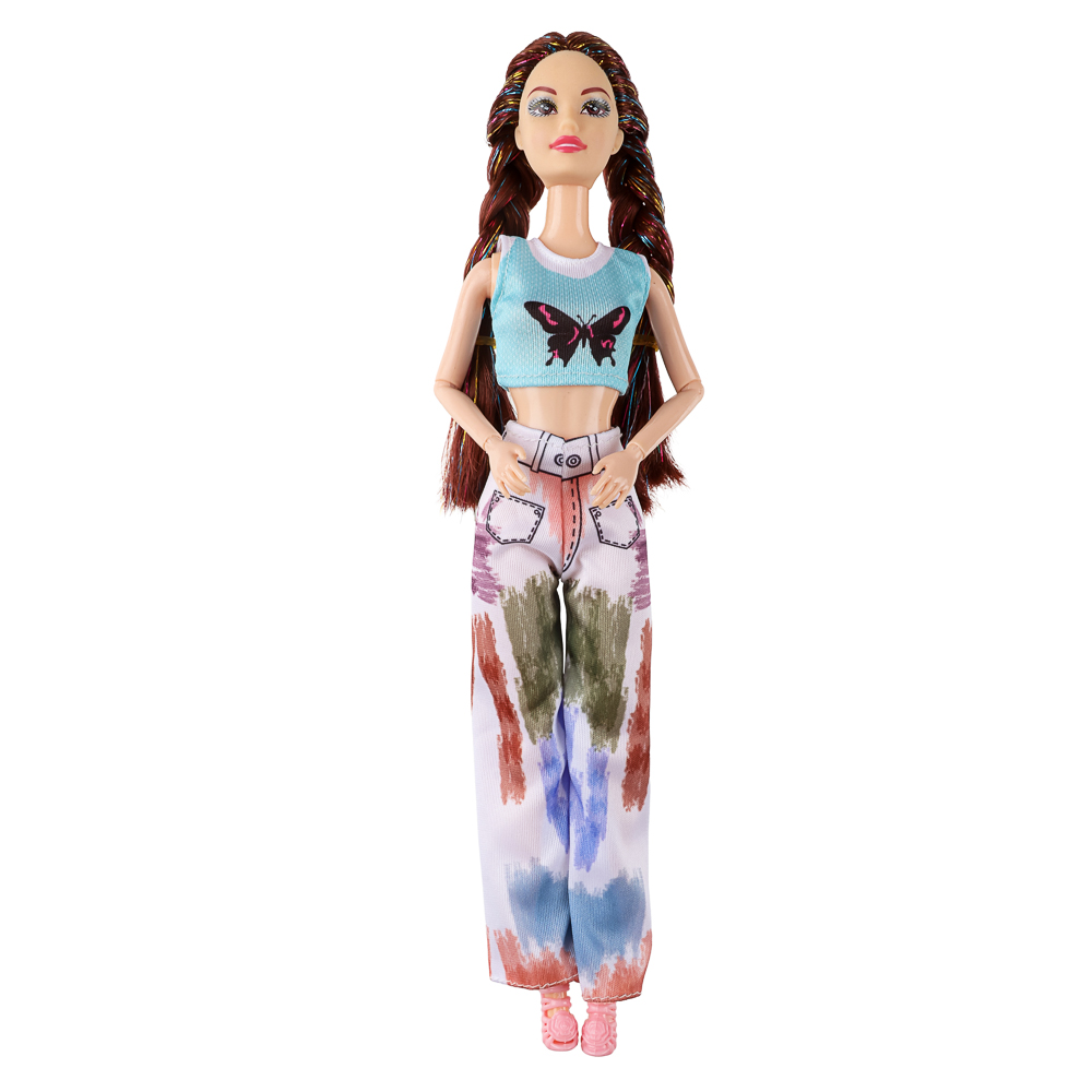 Кукла стильная шарнирная, 29 см, PP, PVC, полиэстер, 4 диз., тм ИГРОЛЕНД, арт.№ 267-916