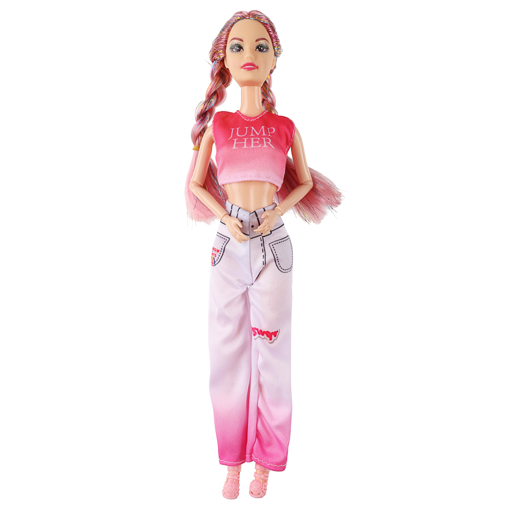 Кукла стильная шарнирная, 29 см, PP, PVC, полиэстер, 4 диз., тм ИГРОЛЕНД, арт.№ 267-916