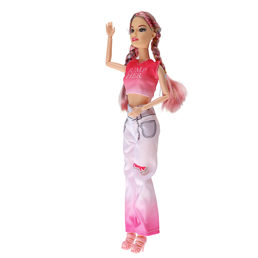 Кукла стильная шарнирная, 29 см, PP, PVC, полиэстер, 4 диз., тм ИГРОЛЕНД, арт.№ 267-916
