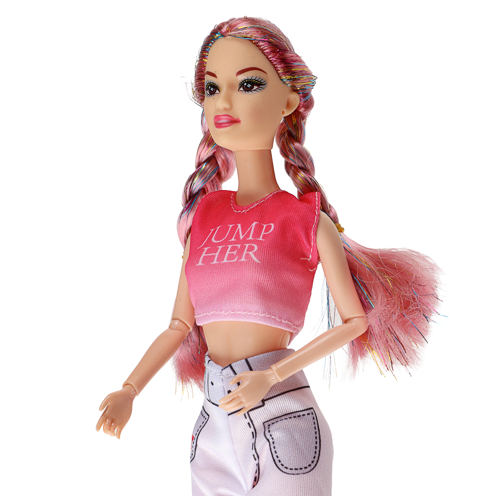Кукла стильная шарнирная, 29 см, PP, PVC, полиэстер, 4 диз., тм ИГРОЛЕНД, арт.№ 267-916