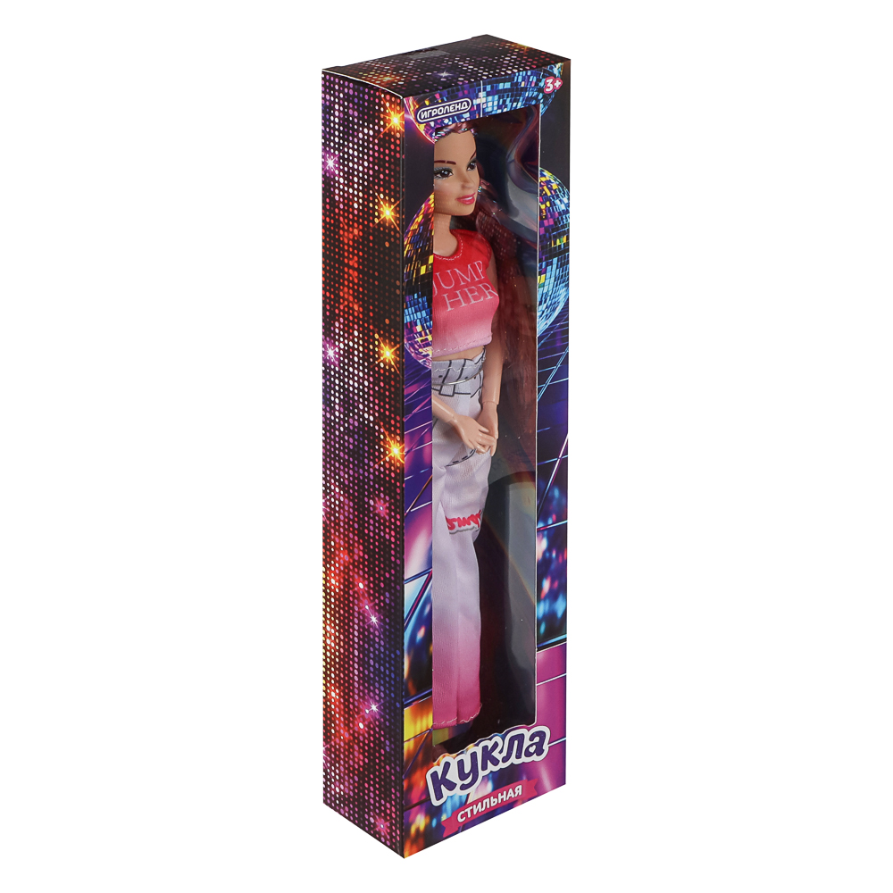 Кукла стильная шарнирная, 29 см, PP, PVC, полиэстер, 4 диз., тм ИГРОЛЕНД, арт.№ 267-916