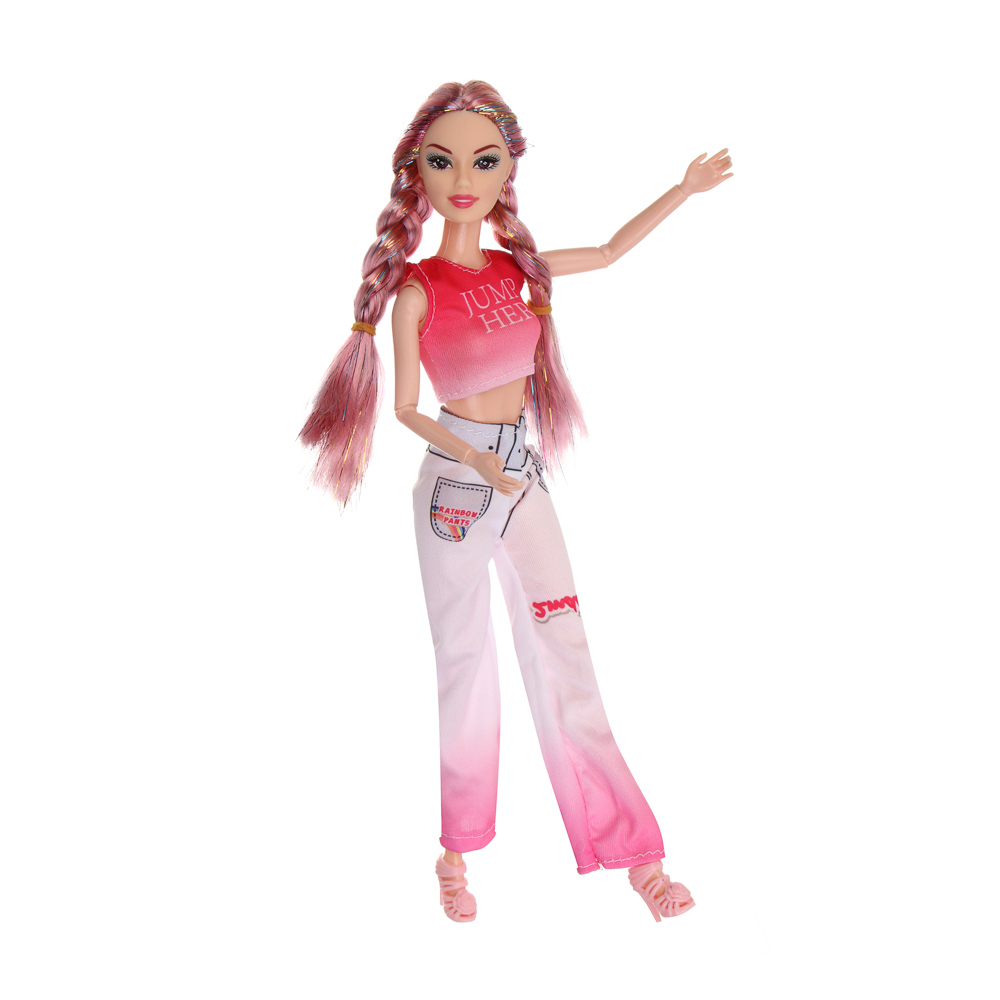 Кукла стильная шарнирная, 29 см, PP, PVC, полиэстер, 4 диз., тм ИГРОЛЕНД, арт.№ 267-916