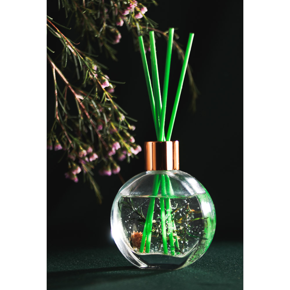 LADECOR Аромадиффузор 50мл с декором и с палочками, 4 вида, арт.№ 412-082