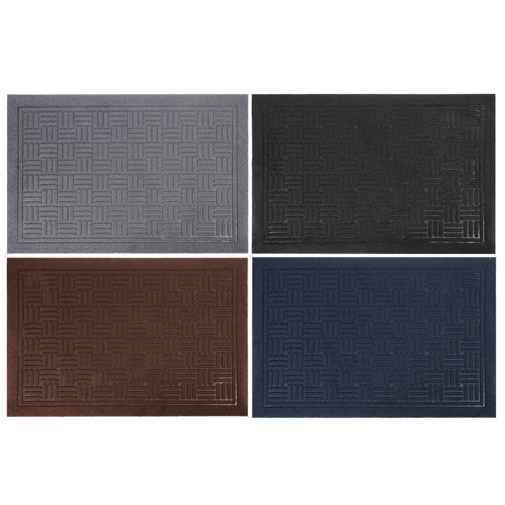 Коврик придверный тм VETTA, 39х59см, резиновый с ворсом, полиэстер, арт.№ 466-009