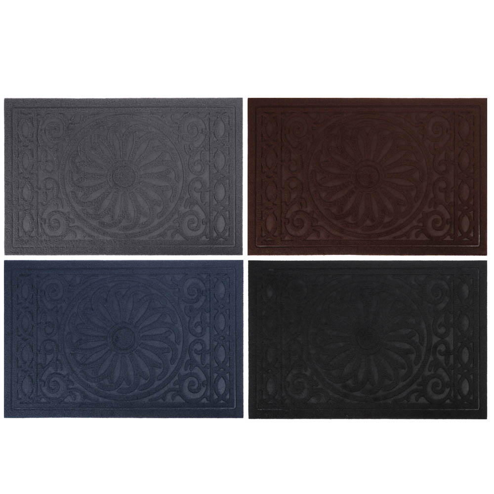 Коврик придверный тм VETTA, 39х59см, резиновый с ворсом, полиэстер, арт.№ 466-009