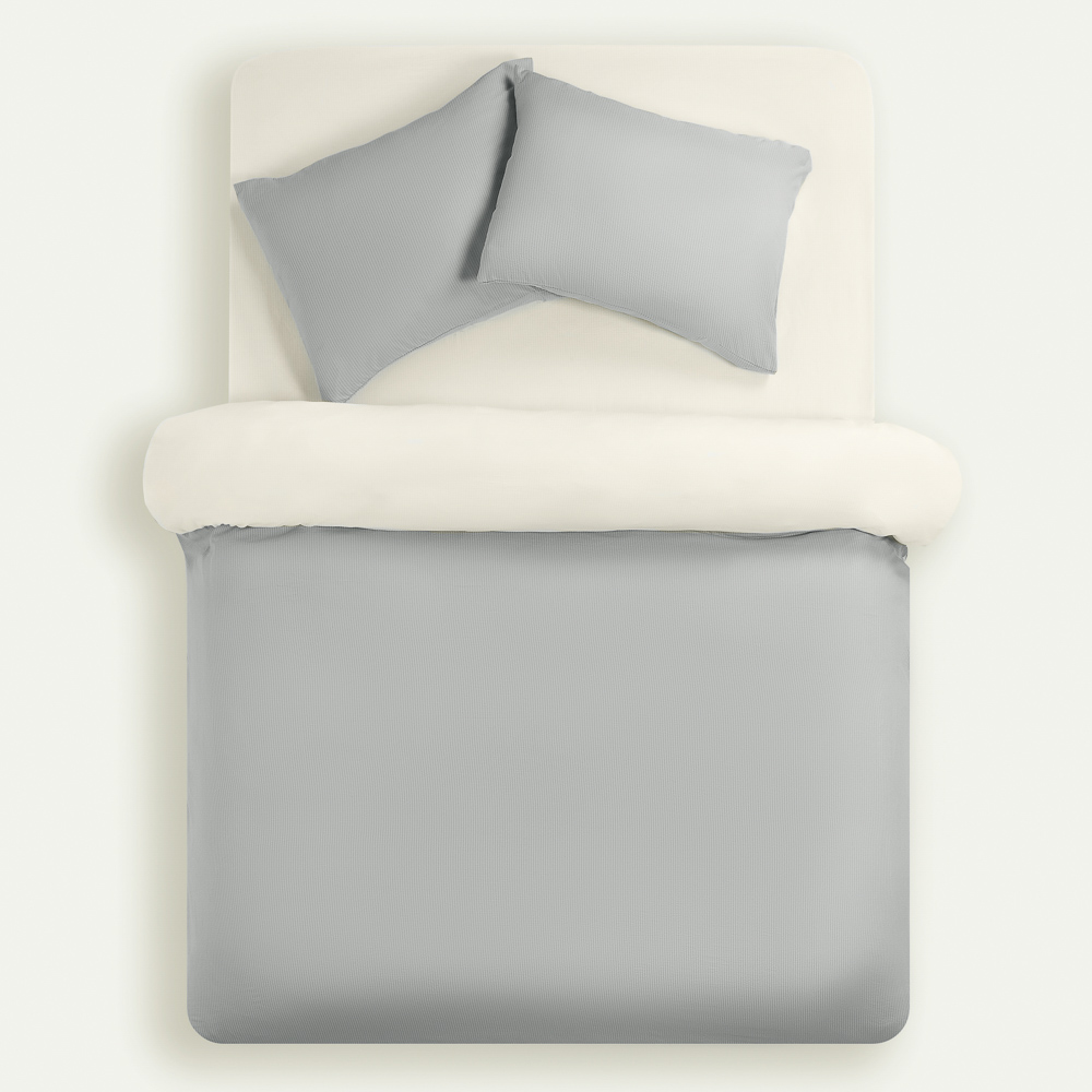 PROVANCE Фрэя Комплект постельного белья евро (4 предмета), микросатин, серый, арт.№ 421-349