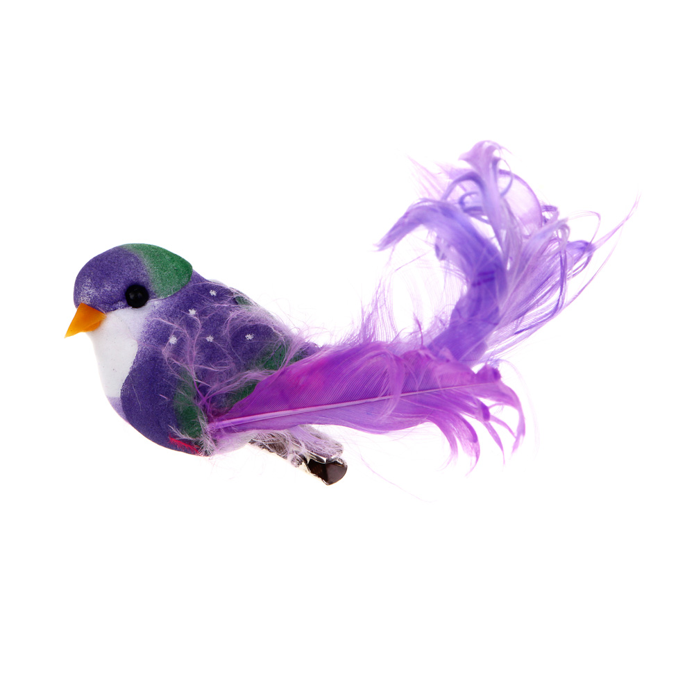 INBLOOM Птица на прищепке Волнистая 13x4x3 см, пенополистирол, перо, арт.№ 153-123