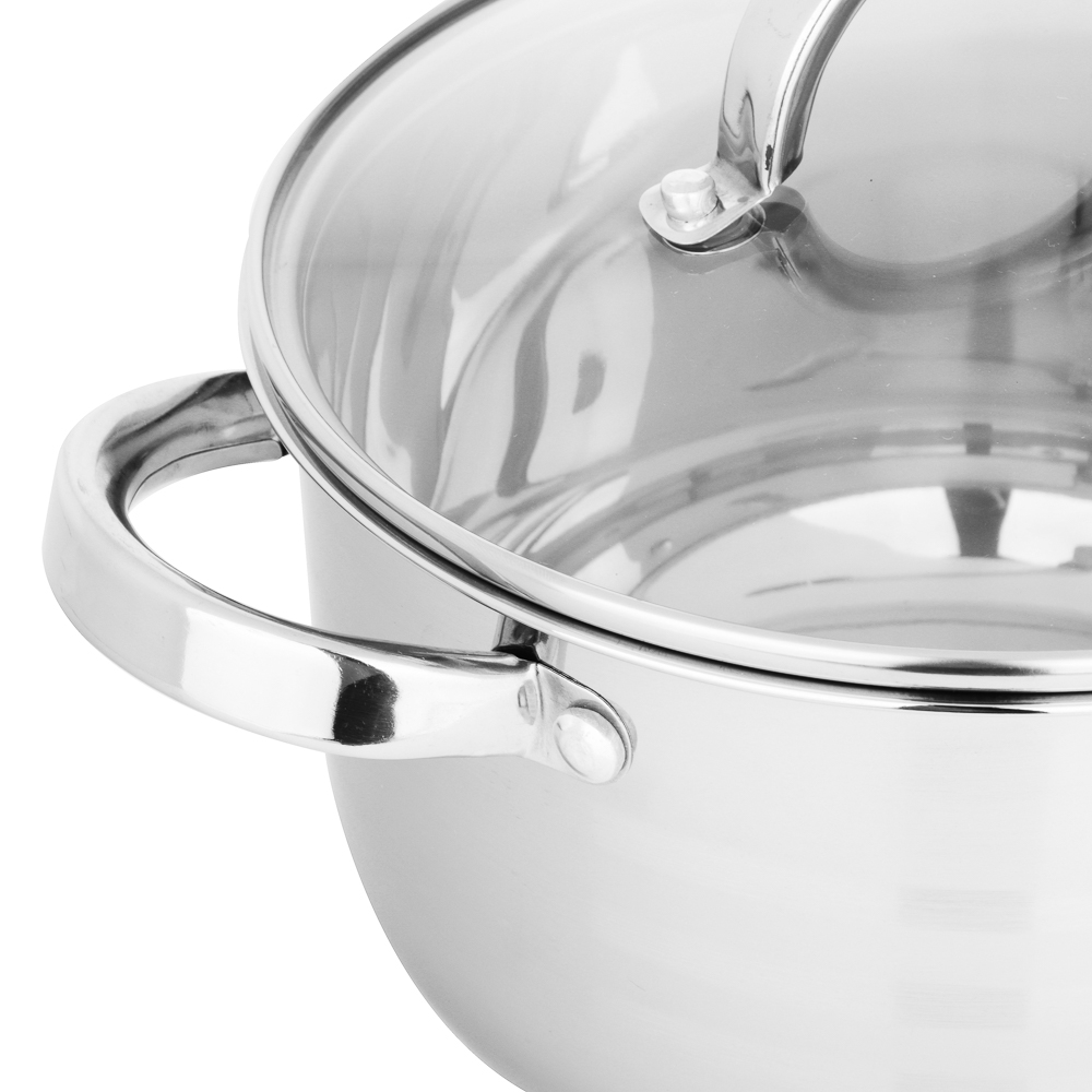 VETTA Фултон Набор кастрюль 6 пр. (2,9л+4,0л+5,4л) со стекл. крышкой, арт.№ 822-116