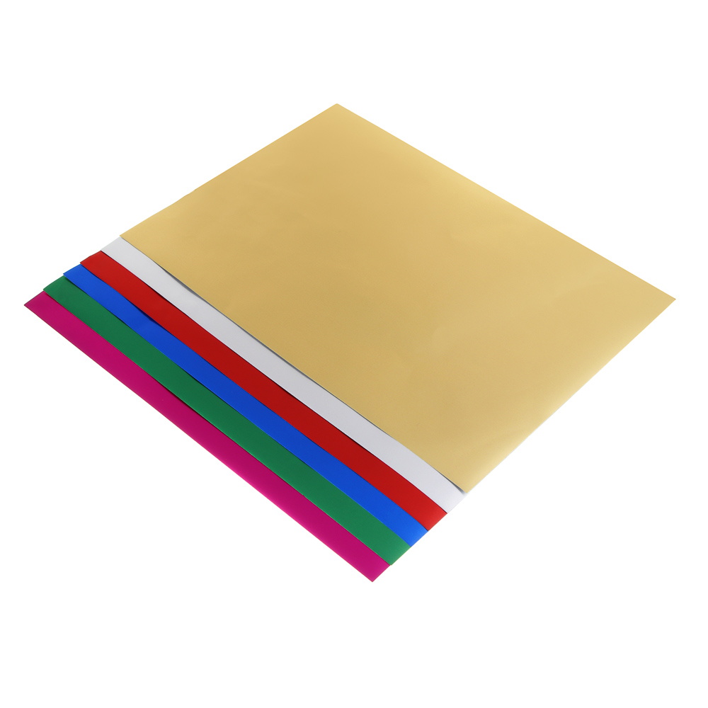 Бумага цветная FLOMIK фольгированная А4, 6 л., 6 цв., 80гр/м2 в папке, арт.№ 558-007