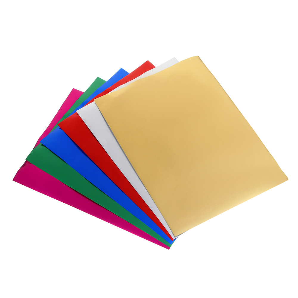Бумага цветная FLOMIK фольгированная А4, 6 л., 6 цв., 80гр/м2 в папке, арт.№ 558-007