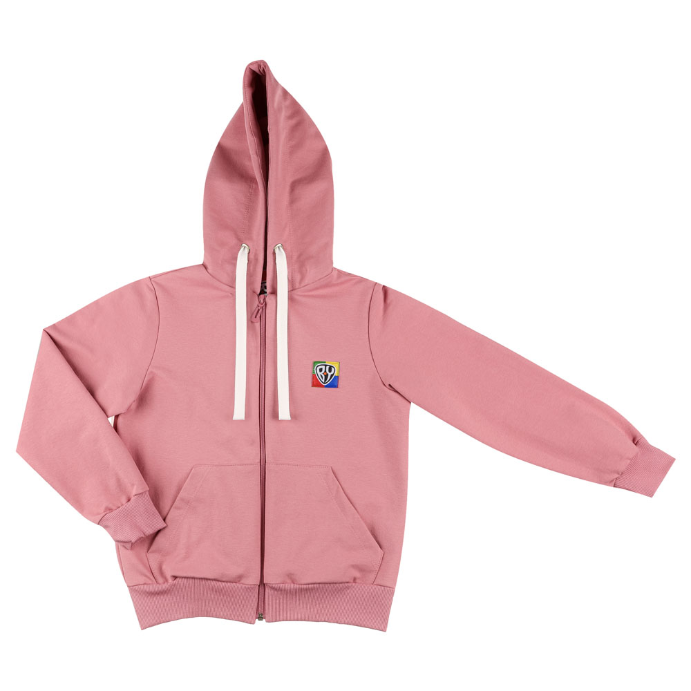 BY Basic Толстовка на молнии детская, хлопок, цвет розовый, размер 146, арт.№ 833-015