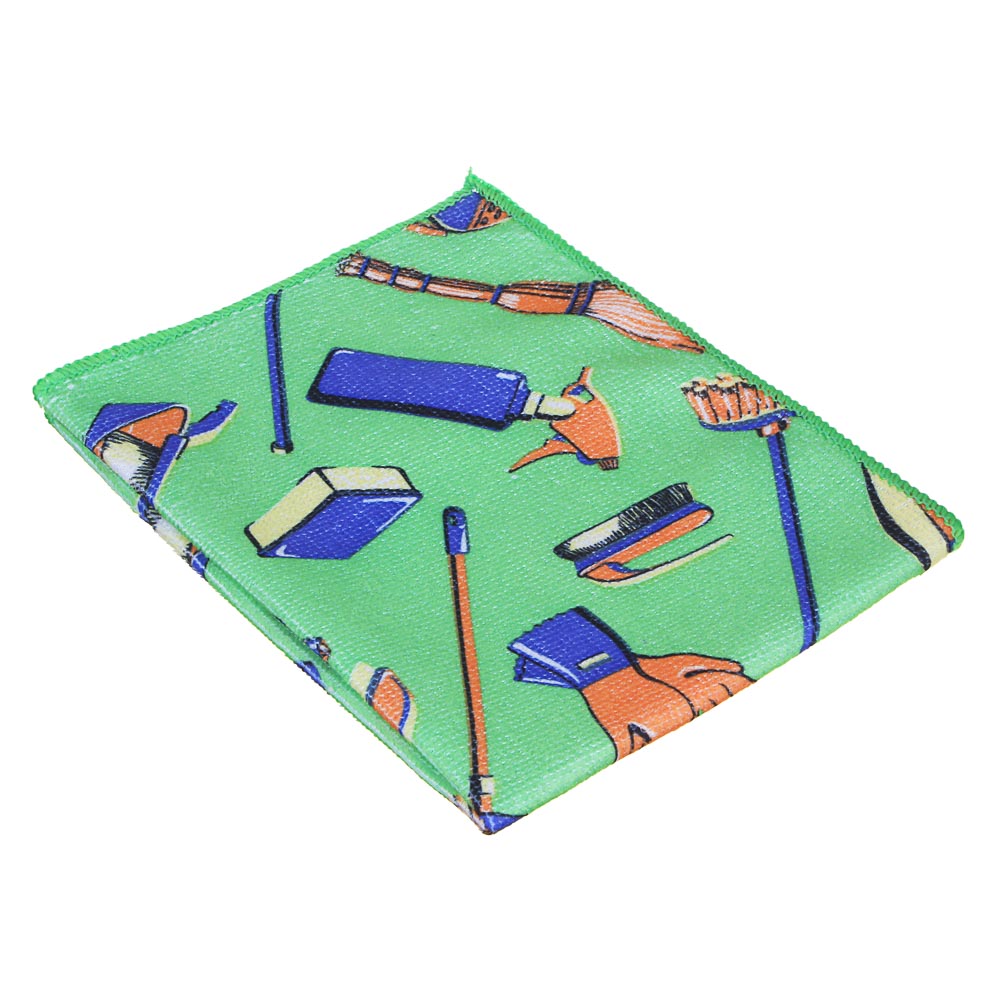 Салфетка из микрофибры тм VETTA, универсальная, 30x40см, 200г/кв.м., 4 дизайна, арт.№ 448-241