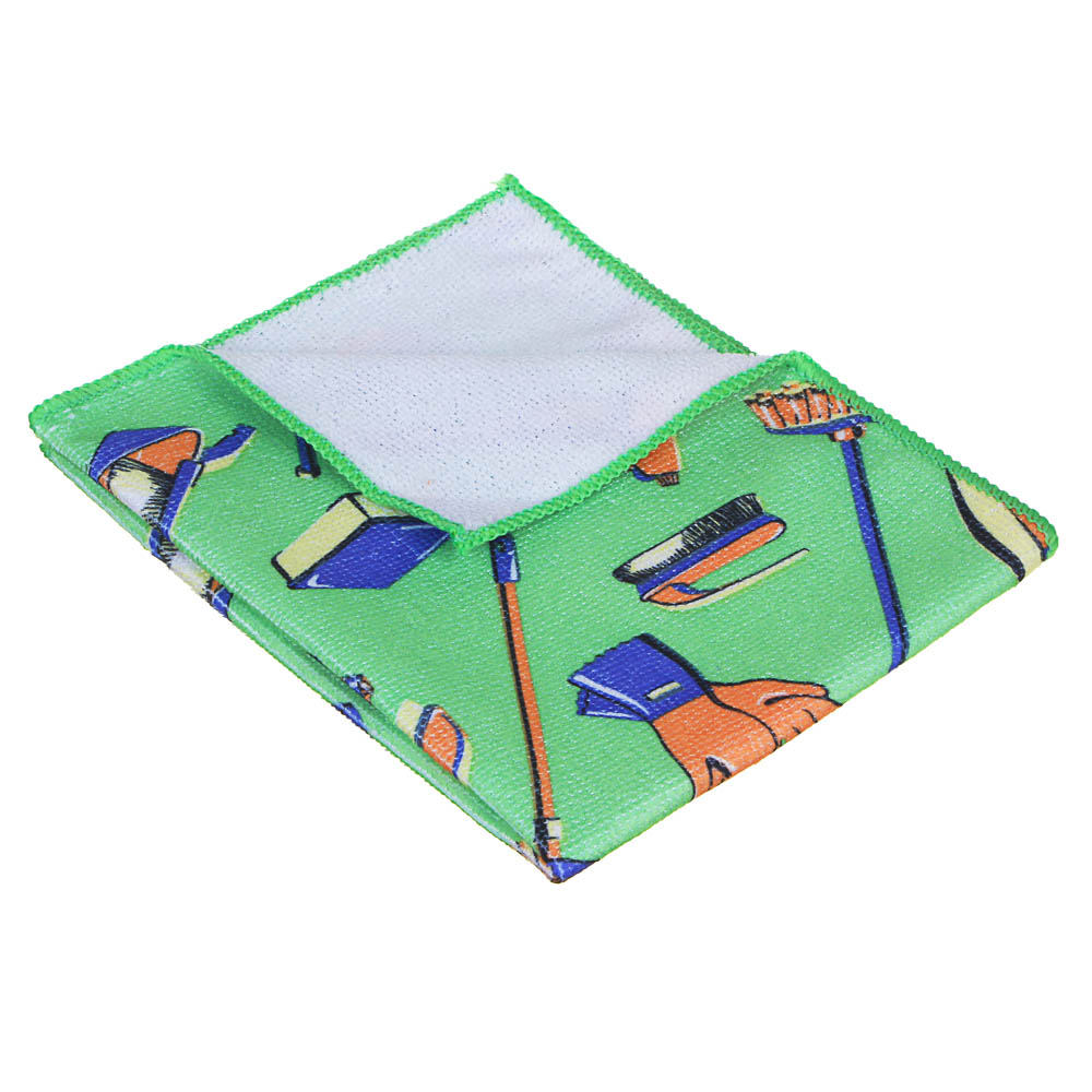 Салфетка из микрофибры тм VETTA, универсальная, 30x40см, 200г/кв.м., 4 дизайна, арт.№ 448-241