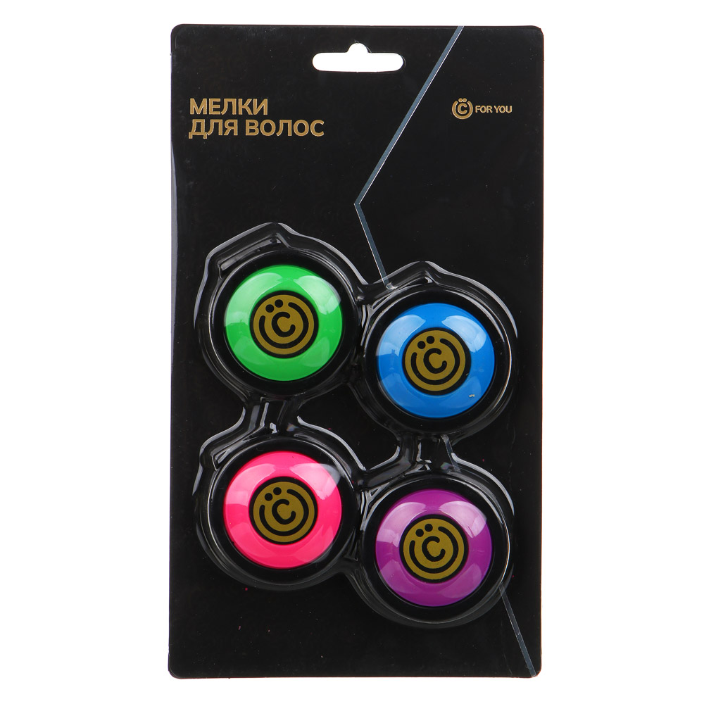 ВСЁГАЗИН Набор мелков для окрашивания волос 4шт, круглые, 4 цвета, ВГ22-62, арт.№ 480-053