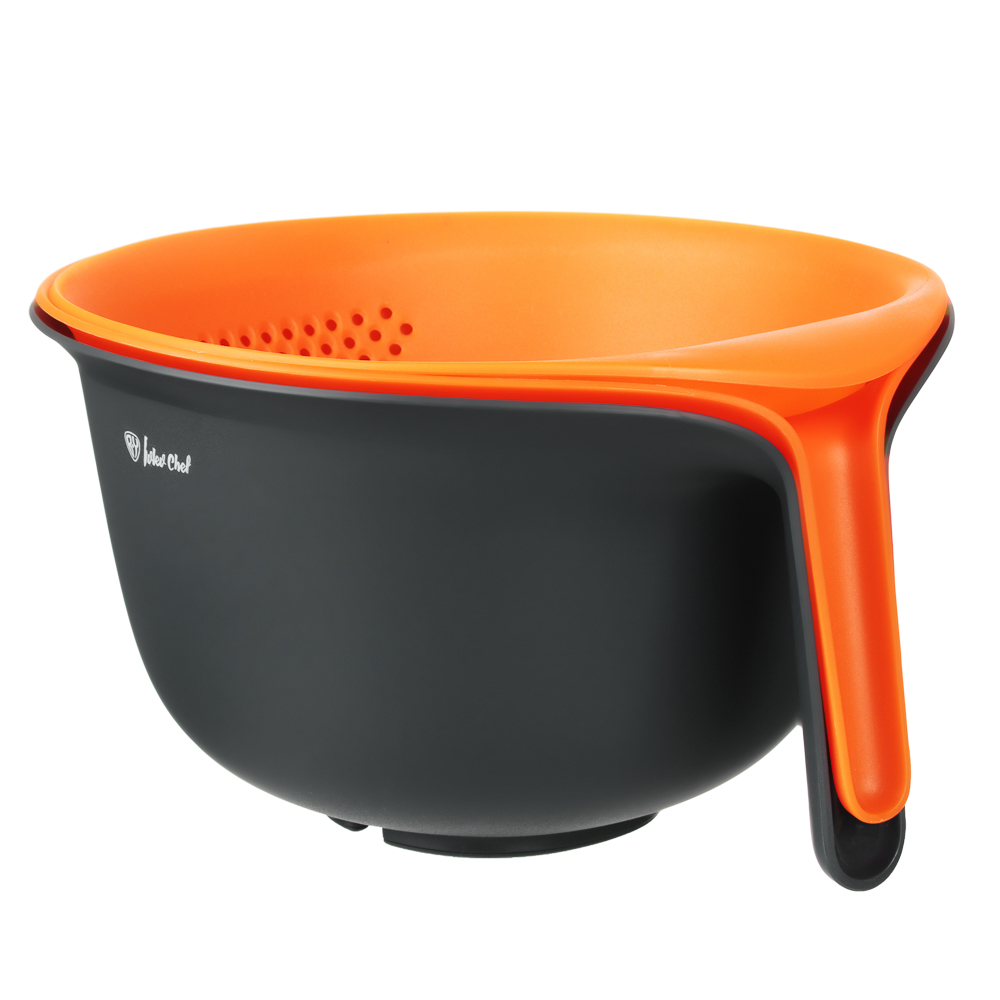 Ivlev Chef Fusion Набор салатников с дуршлагом 3пр, 24см, 26см, 28см, 1,5л, 2,5л, 2,8л, пластик, арт.№ 861-317