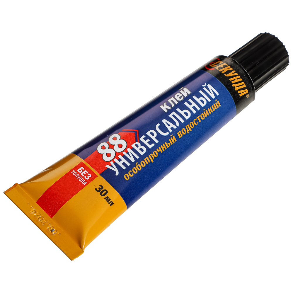 Клей универсальный "Секунда" особопрочный водостойкий, 30мл, шоу-бокс, арт 403-210, арт.№ 469-261