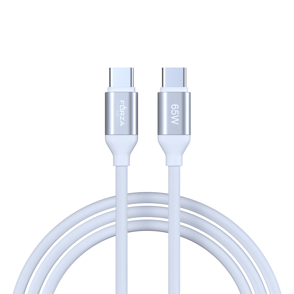 Кабель для зарядки Type C-Type C FORZA Лето, 1м, 3А, Быстрая зарядка, 65Вт, прорез. кабель, пакет, арт.№ 931-087