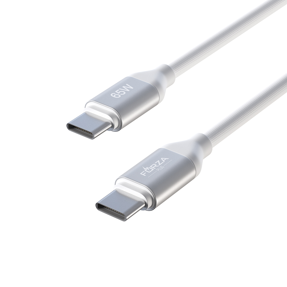 Кабель для зарядки Type C-Type C FORZA Лето, 1м, 3А, Быстрая зарядка, 65Вт, прорез. кабель, пакет, арт.№ 931-087