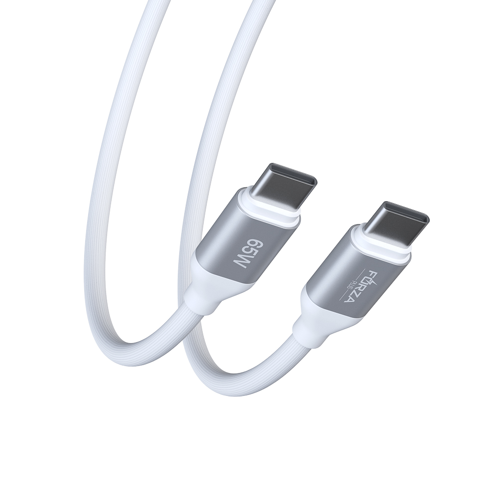 Кабель для зарядки Type C-Type C FORZA Лето, 1м, 3А, Быстрая зарядка, 65Вт, прорез. кабель, пакет, арт.№ 931-087