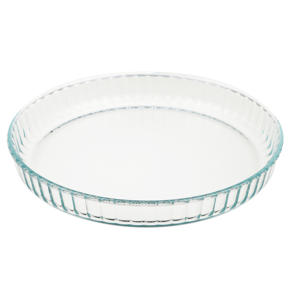 SATOSHI Форма для запекания жаропрочная круглая, рельефный бортик, стекло, 27.7х3.5см, 1.6л, арт.№ 825-034