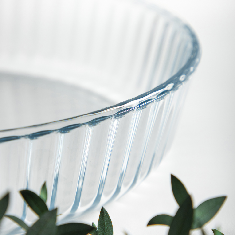 SATOSHI Форма для запекания жаропрочная круглая, рельефный бортик, стекло, 27.7х3.5см, 1.6л, арт.№ 825-034